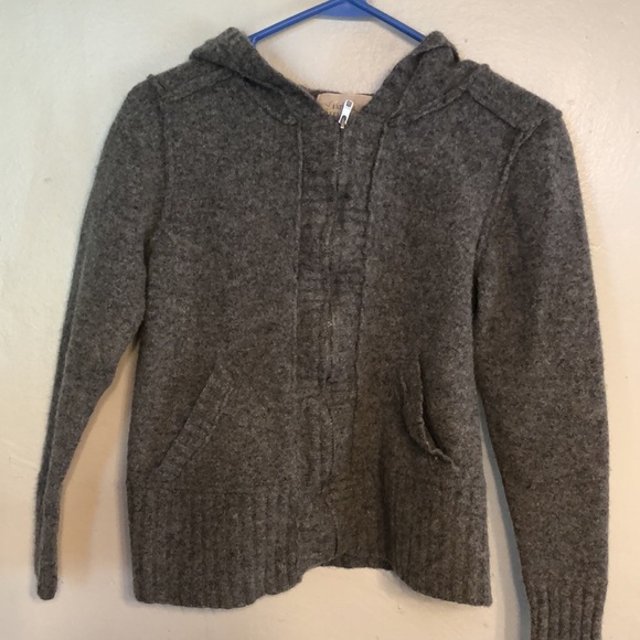 Natural Reflections- Wool zippered Hoodie- Size M - Picture 3 of 4